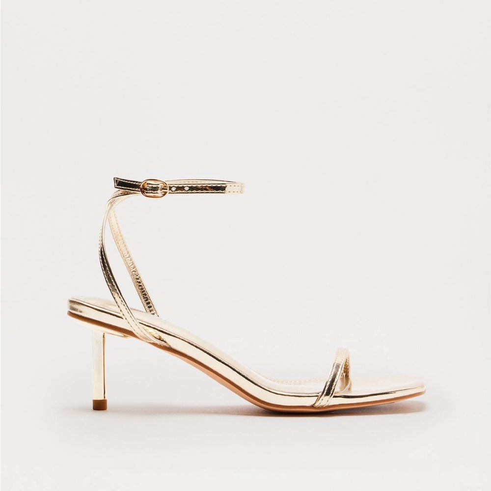 Fashion Nova Gold Metallic Heels